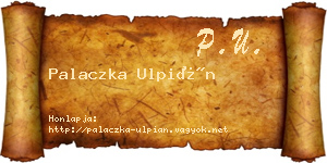 Palaczka Ulpián névjegykártya